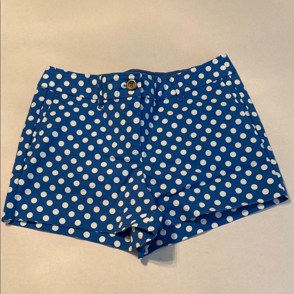 Boden NWOT Women’s Bistro Shorts Blue and White Polka Dot Size 4P